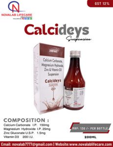 Calcium Carbonate, Magnesium Hydroxide, Zinc and Vitamin D3 Suspension