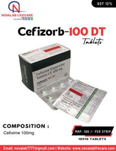 Cefixime 100 mg Dispersible Tablets