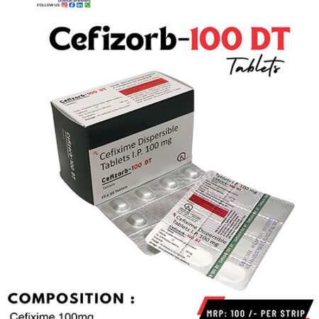Cefixime 100 mg Dispersible Tablets