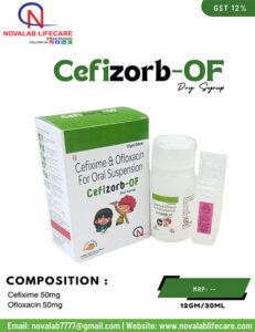 Cefixime 50mg and Ofloxacin 50mg For Oral Suspension