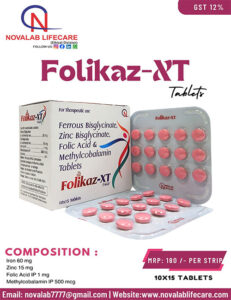 Ferrous Bisglycinate, Zinc Bisglycinate, Folic Acid and Methylcobalamin Tablets