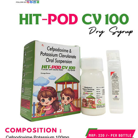 Cefpodoxime 100 mg and Potassium Clavulanate 62.5 mg Dry Syrup