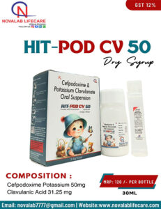 Cefpodoxime 50 mg and Potassium Clavulanate 31.5mg Dry Syrup