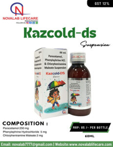 Paracetamol 250mg, Phenylephrine HCL 5mg and Chlorpheniramine Maleate 2mg Suspension