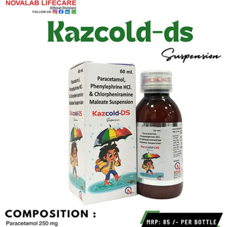 Paracetamol 250mg, Phenylephrine HCL 5mg and Chlorpheniramine Maleate 2mg Suspension