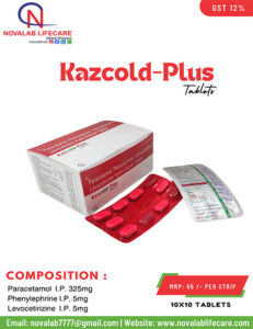 Paracetamol, Phenylephrine Hydrochloride, Levocetirizine Hydrochloride Tablets