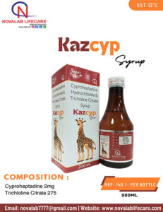 Cyproheptadine Hydrochloride and Tricholine Citrate Syrup