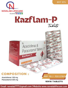 Aceclofenac 100 mg & Paracetamol 325 mg Tablets