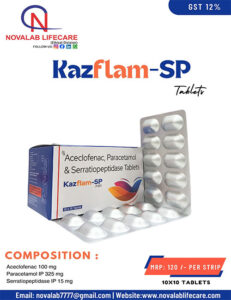 Aceclofenac, Paracetamol and Serratiopeptidase Tablets
