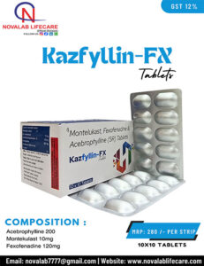 Montelukast, Fexofenadine and Acebrophylline Tablets