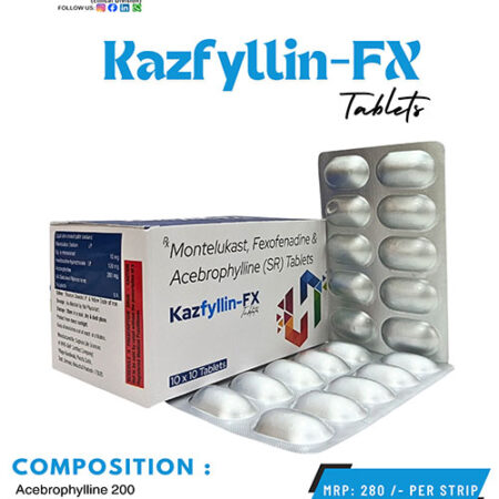 Montelukast, Fexofenadine and Acebrophylline Tablets