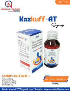 Ambroxol Hydrochloride, Guaiphenesin, Terbutaline Sulphate and Menthol Syrup