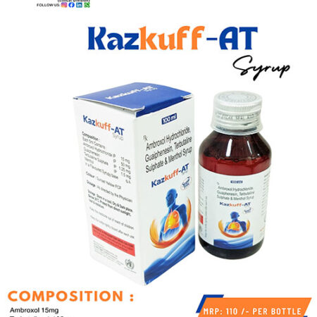 Ambroxol Hydrochloride, Guaiphenesin, Terbutaline Sulphate and Menthol Syrup