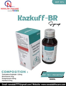 Bromhexine Hydrochloride, Terbutaline Sulphate and Guaiphenesin Syrup