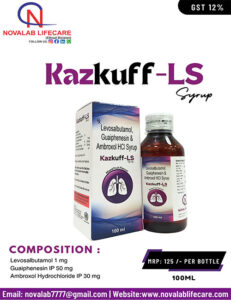 Levosalbutamol 1mg, Ambroxol 30 mg and Guaifenesin 50 mg Syrup