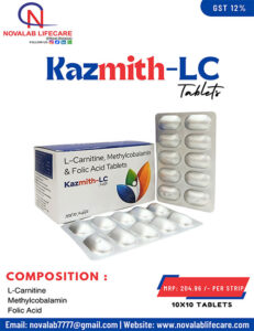 L-Carnitine, Methylcobalamin and Folic Acid Tablets