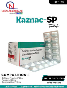 Diclofenac Potassium, Paracetamol and Serratiopeptidase Tablets