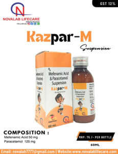 Mefenamic Acid 50 mg and Paracetamol 125 mg Suspension