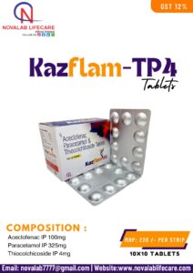 Aceclofenac, Paracetamol and Thiocolchicoside Tablets