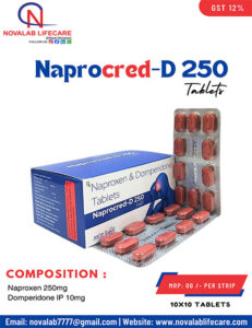 Naproxen Sodium 250 mg and Domperidone 10 mg Tablets