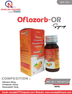 Ofloxacin, Ornidazole and Racecadotril Oral Suspension