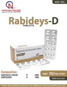 Rabeprazole 20 mg and Domperidone 10 mg Tablets