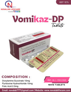 Doxylamine Succinate, Pyridoxine Hydrochloride and Folic Acid Tablets
