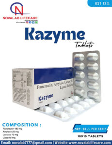 Pancreatin, Amylase, Lactase & Lipase Tablets
